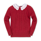 Organic Eyelet Collar Cable Sweater - Baby from Hope & Henry