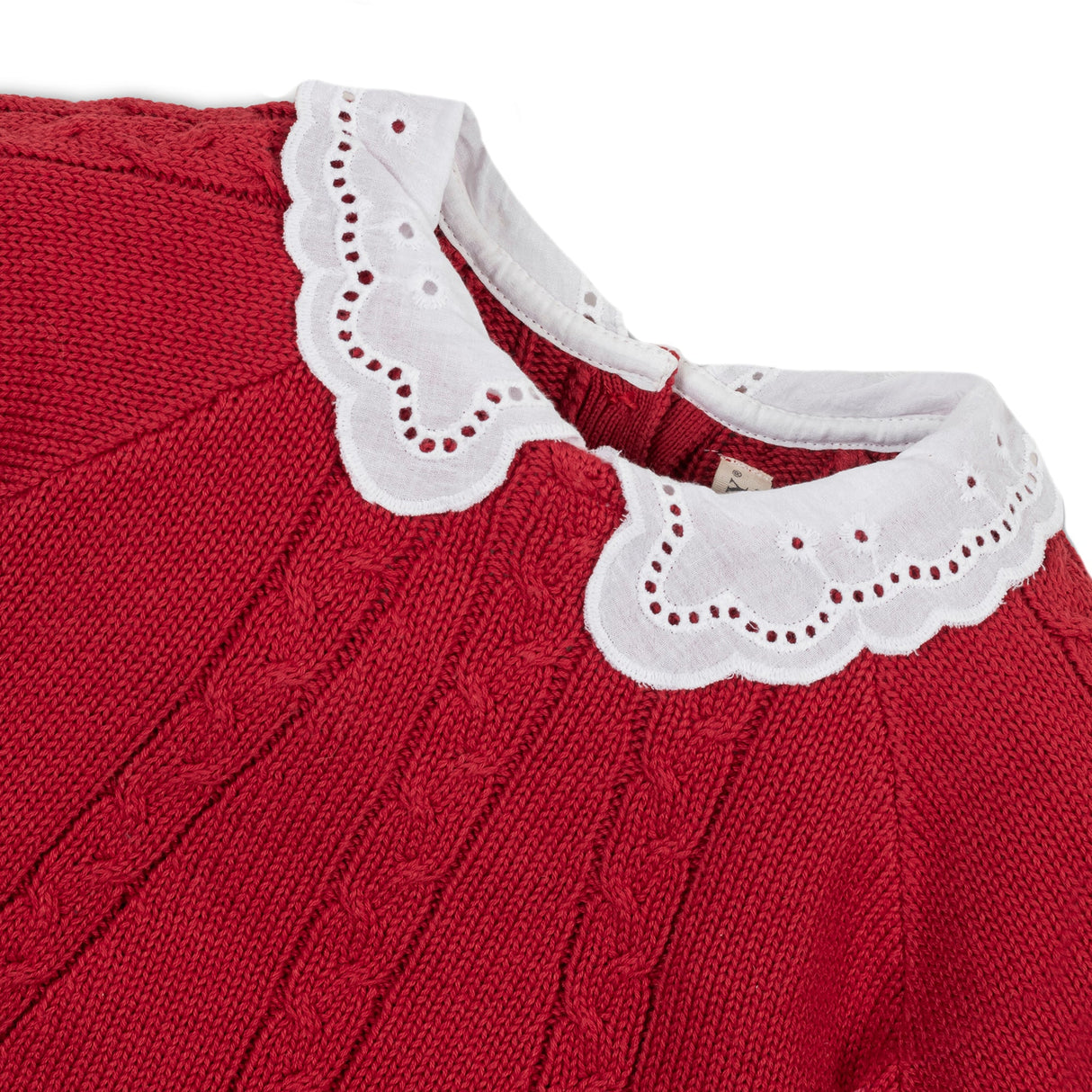 Organic Eyelet Collar Cable Sweater - Baby from Hope & Henry