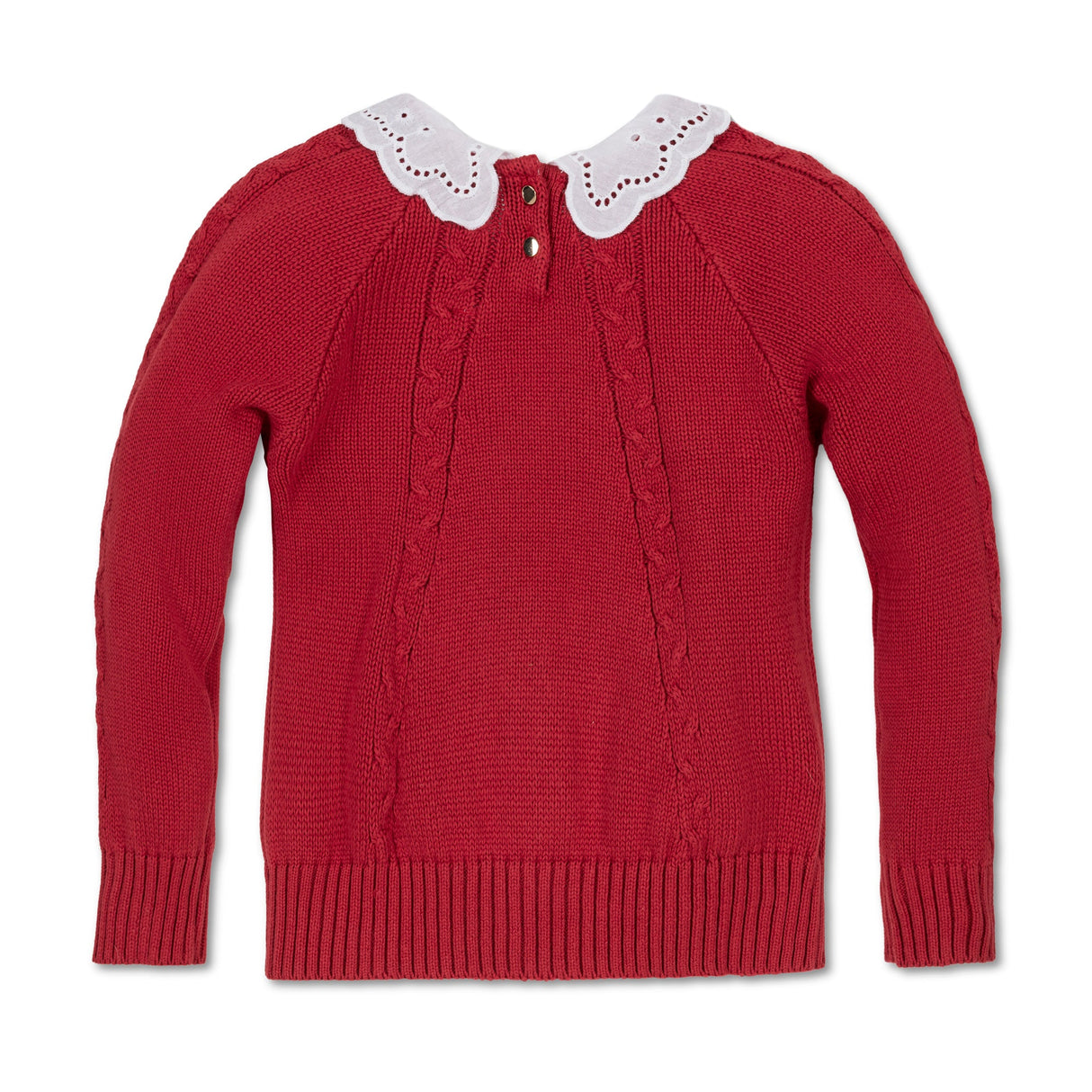 Organic Eyelet Collar Cable Sweater - Baby from Hope & Henry
