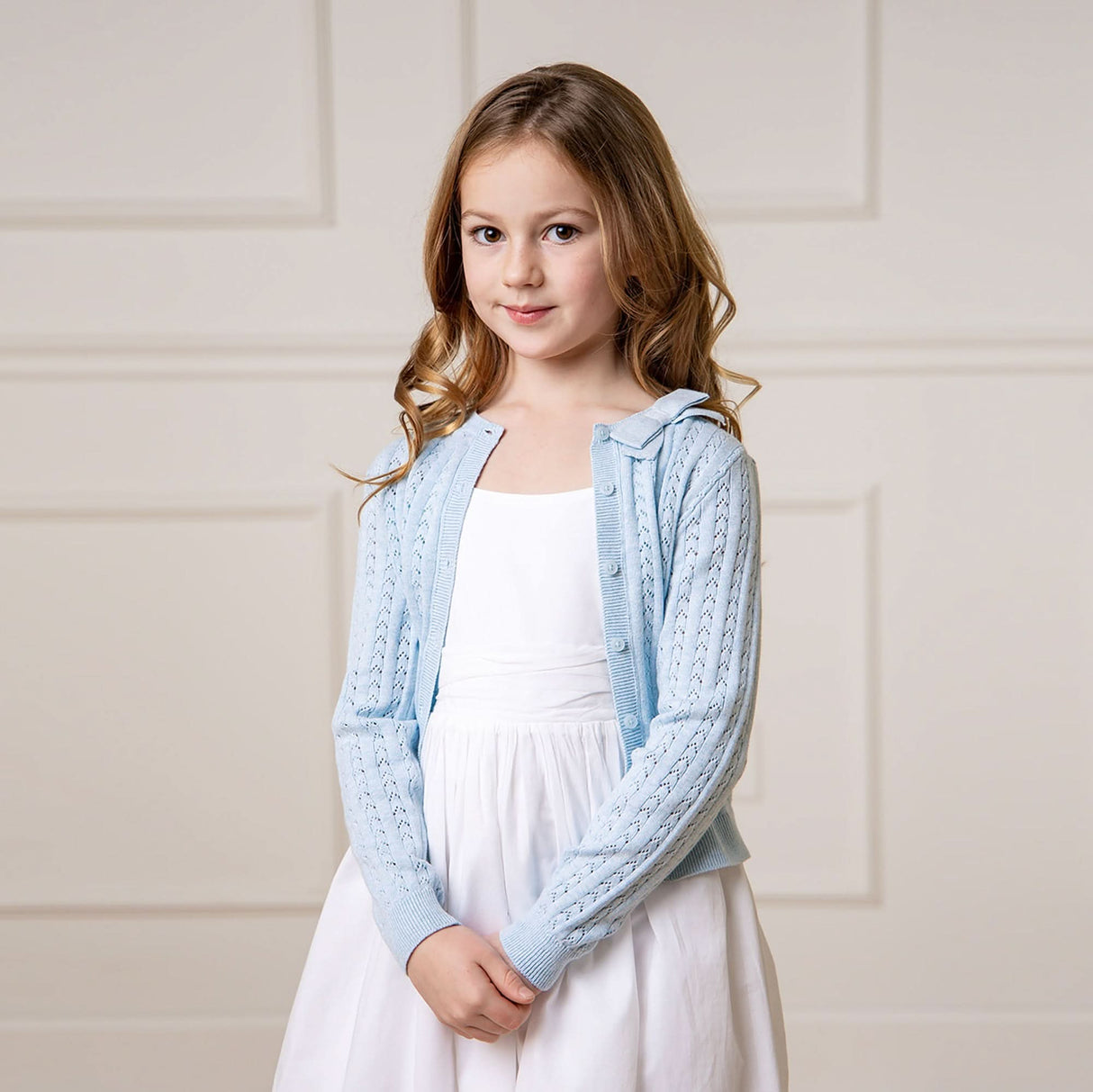 Organic Pointelle Bow Cardigan - Baby from Hope & Henry