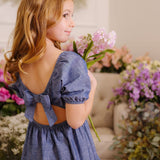 Crochet Trim Organic Chambray Dress - Baby from Hope & Henry