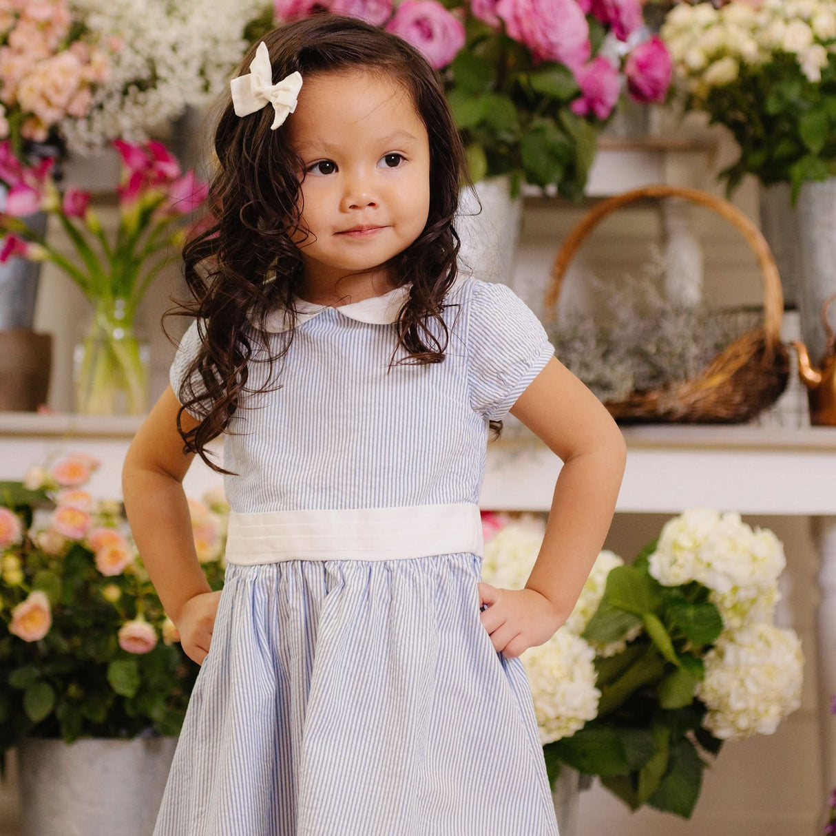 Organic Seersucker Peter Pan Collar Dress - Baby from Hope & Henry