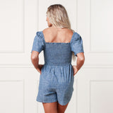 Smocked Organic Chambray Romper from Hope & Henry