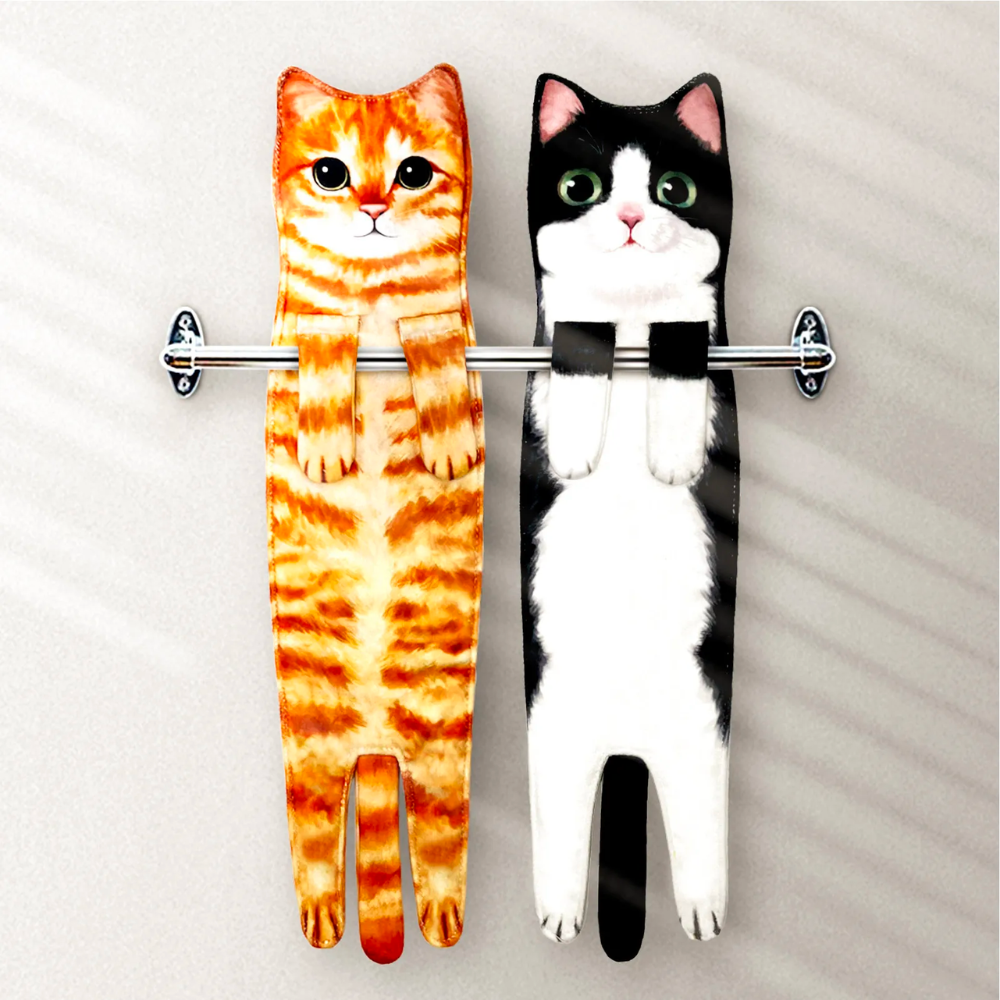 Cat Hand Towels from Moderny