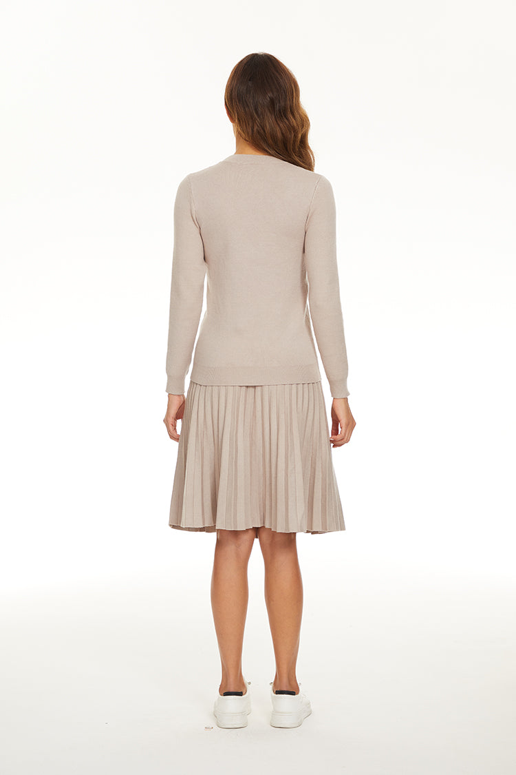 MM YEAR ROUND PLEATED - TAUPE from Mia Mod