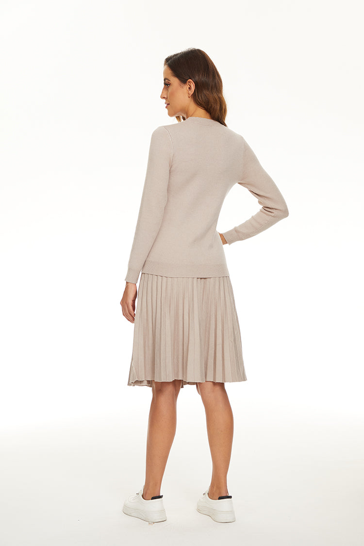 MM YEAR ROUND PLEATED - TAUPE from Mia Mod