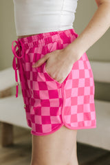 Checkered Drawstring Casual Shorts from Threaded Pear