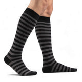 Smoke and Black Stripes Knee High Socks from FootClothes