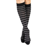 Smoke and Black Stripes Knee High Socks from FootClothes