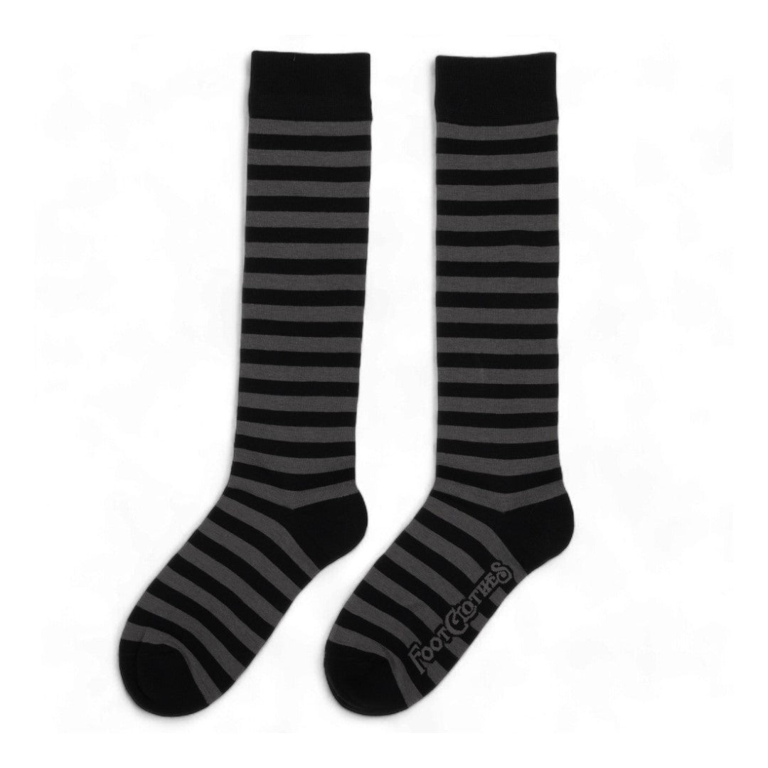 Smoke and Black Stripes Knee High Socks from FootClothes