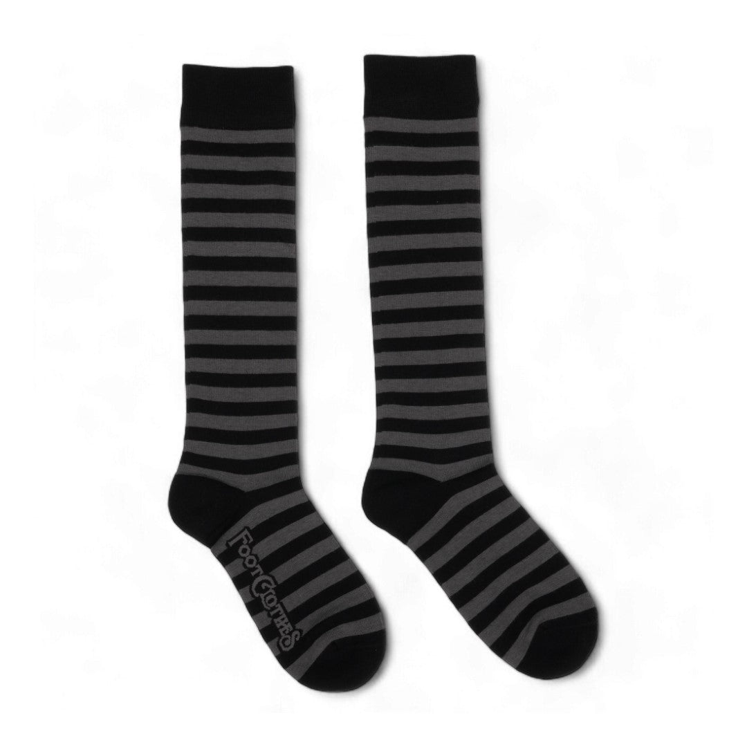 Smoke and Black Stripes Knee High Socks from FootClothes