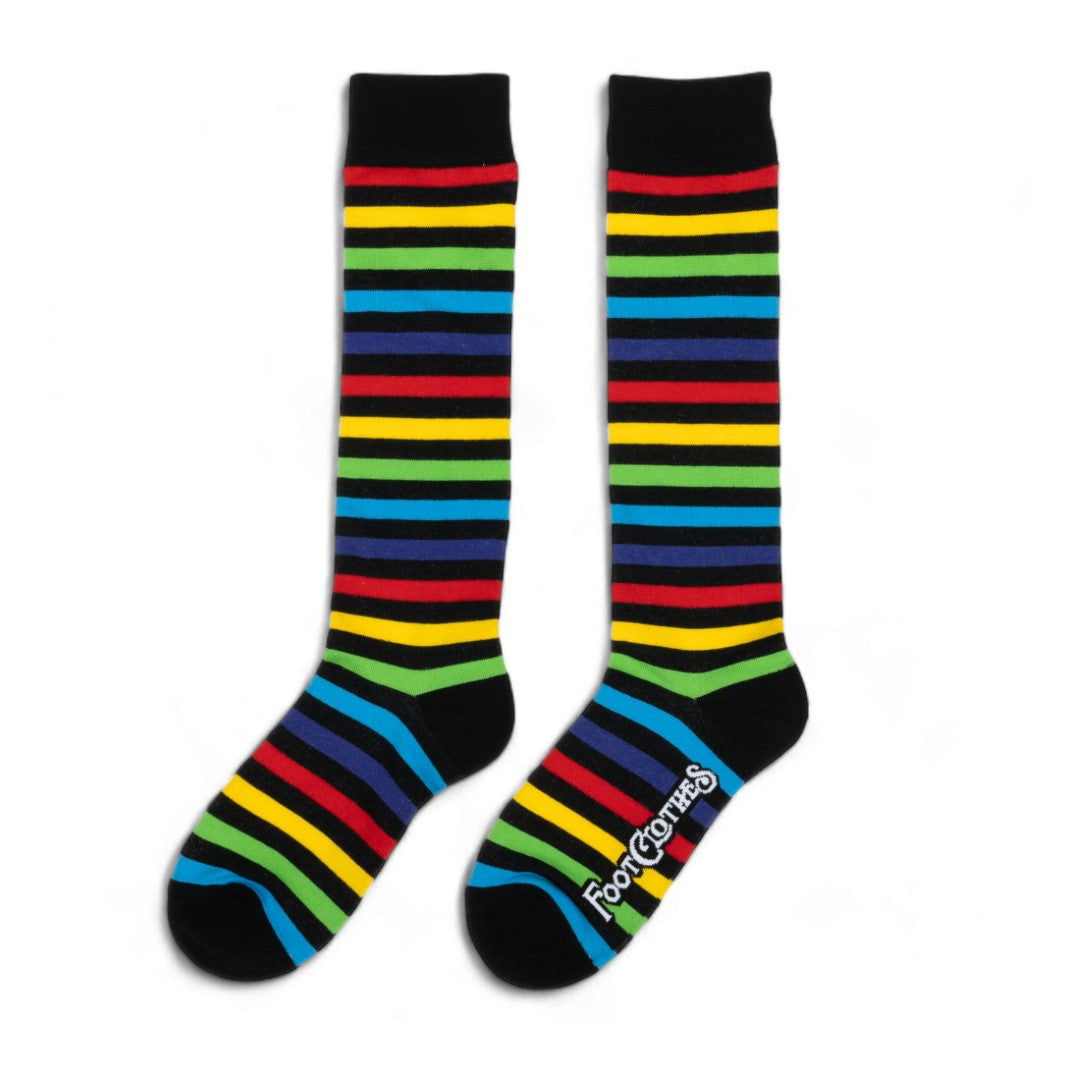 Radiant Rainbow Stripes Knee High Socks from FootClothes