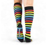 Radiant Rainbow Stripes Knee High Socks from FootClothes