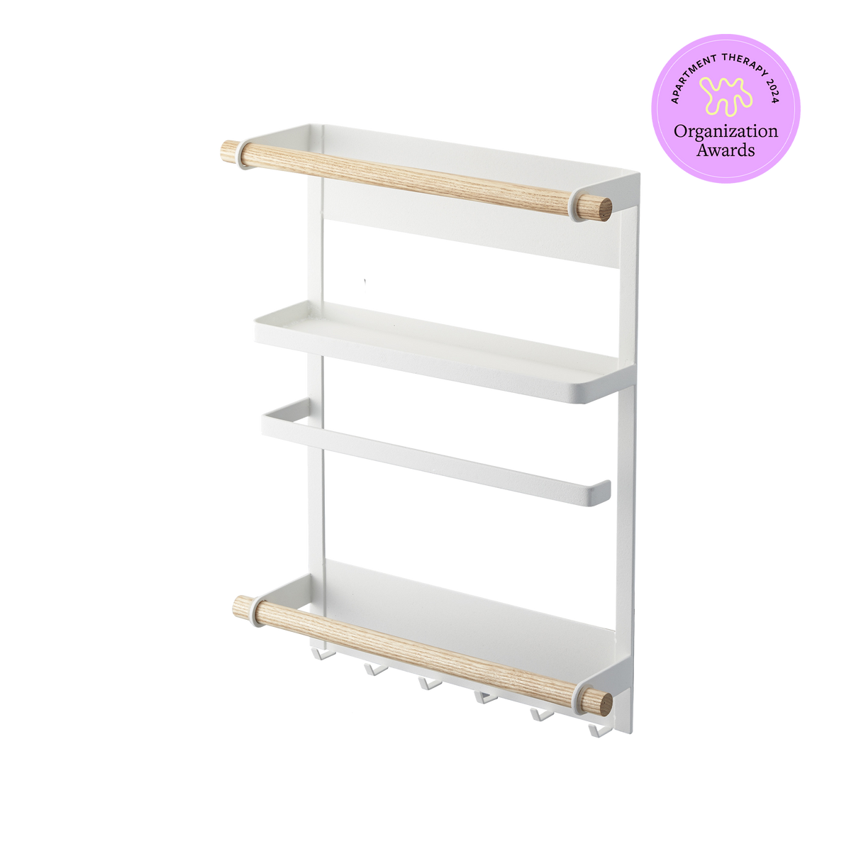 Magnetic Kitchen Organizer - Steel + Wood from Yamazaki Home
