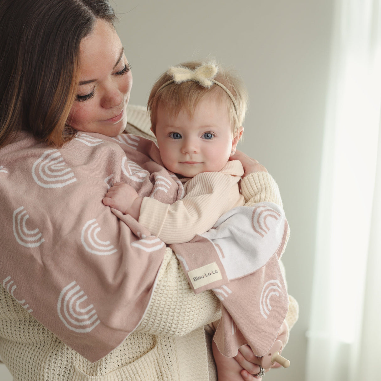 Rainbow Knit Swaddle Blankets from Bleu La La