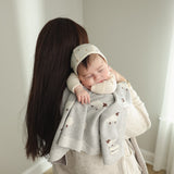 Sheep Knit Receiving Baby Blanket from Bleu La La
