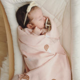 Luxury Knit Mushroom Swaddle Baby Blanket from Bleu La La