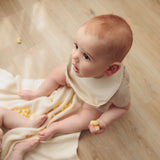 Classic - Set of Soft Vegan Leather Easy Clean Bibs 0-12 Months from Bleu La La