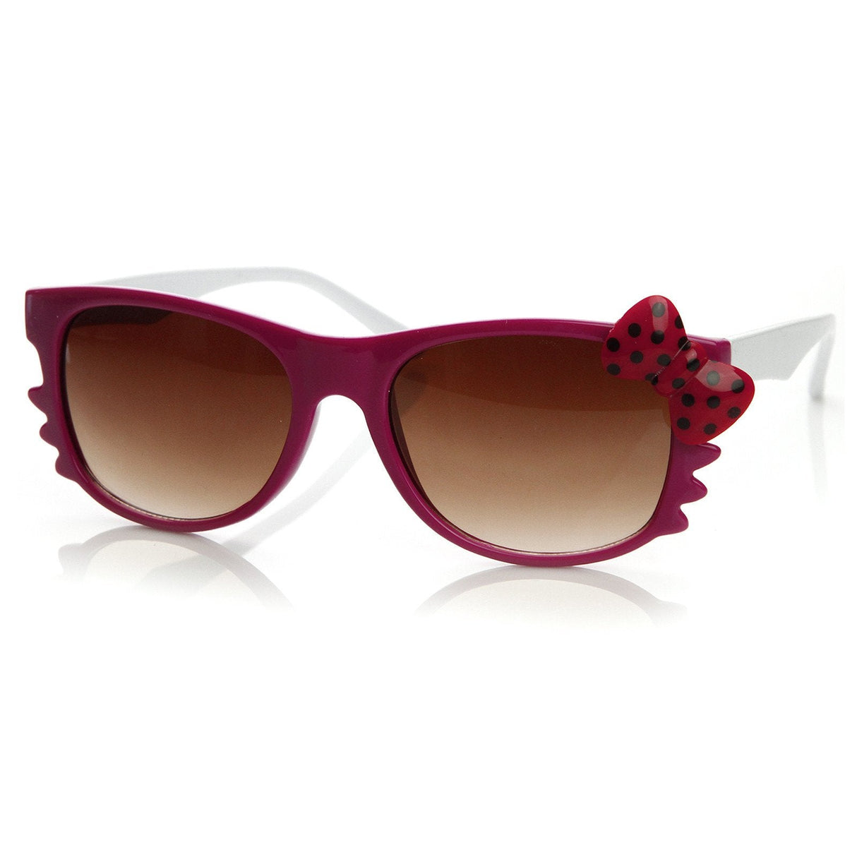 Cute Kitty Colorful Polka Dot Bow Sunglasses 8799 from zeroUV
