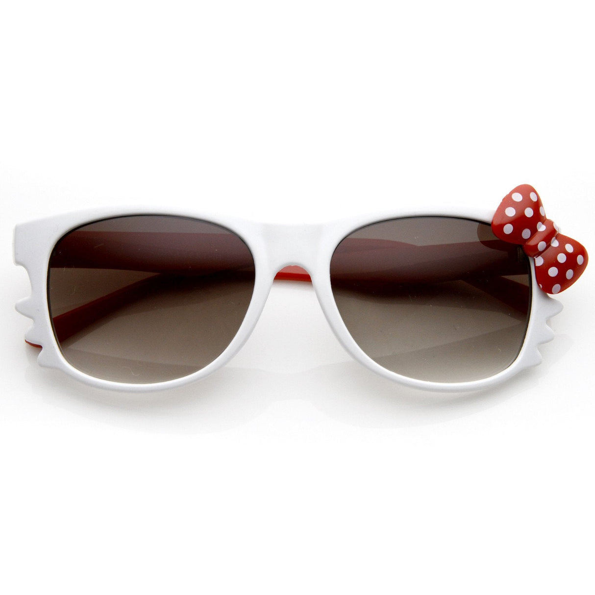 Cute Kitty Colorful Polka Dot Bow Sunglasses 8799 from zeroUV
