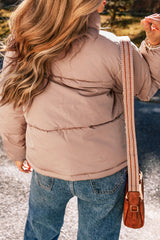 Kamila Zipper Quilted Puffer Jacket from Threaded Pear