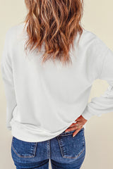 Beige Pumpkin Leopard Bow Knot Print Pullover Sweatshirt from MsDressly