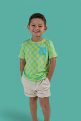 BE BOLD CHECKERS DREAM POCKET TEE from DREAM BIG LITTLE CO