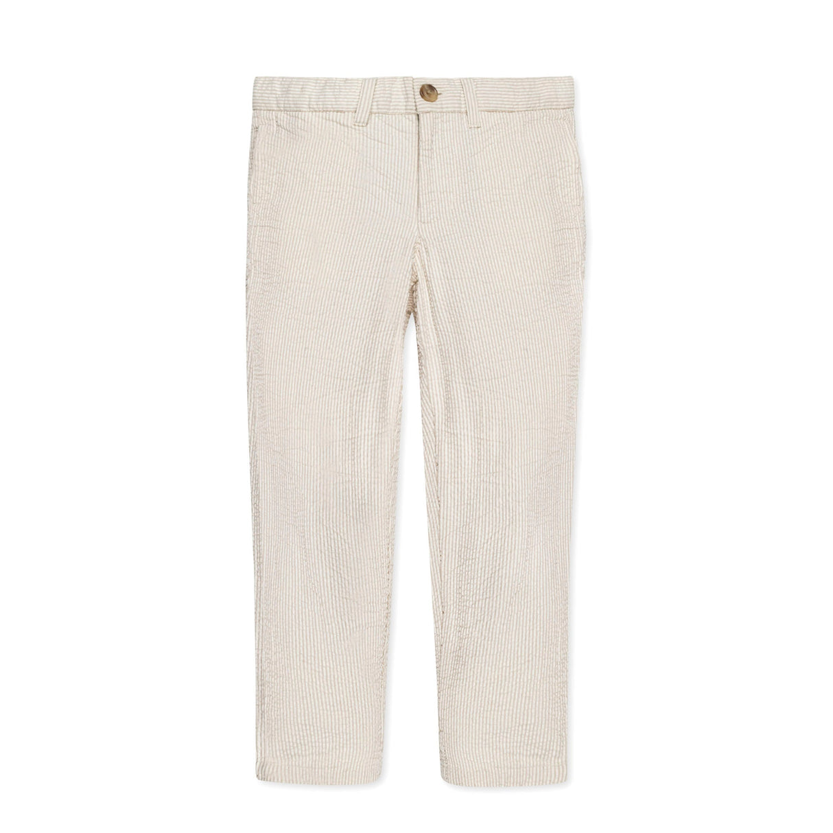 Organic Seersucker Suit Pant Tan from Hope & Henry