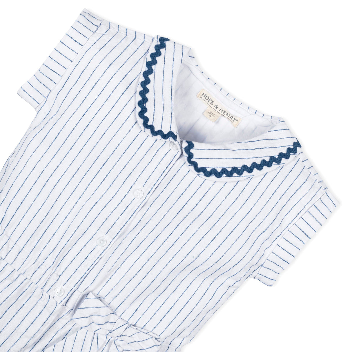 Linen Collared Button Front Romper from Hope & Henry