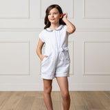 Linen Collared Button Front Romper from Hope & Henry