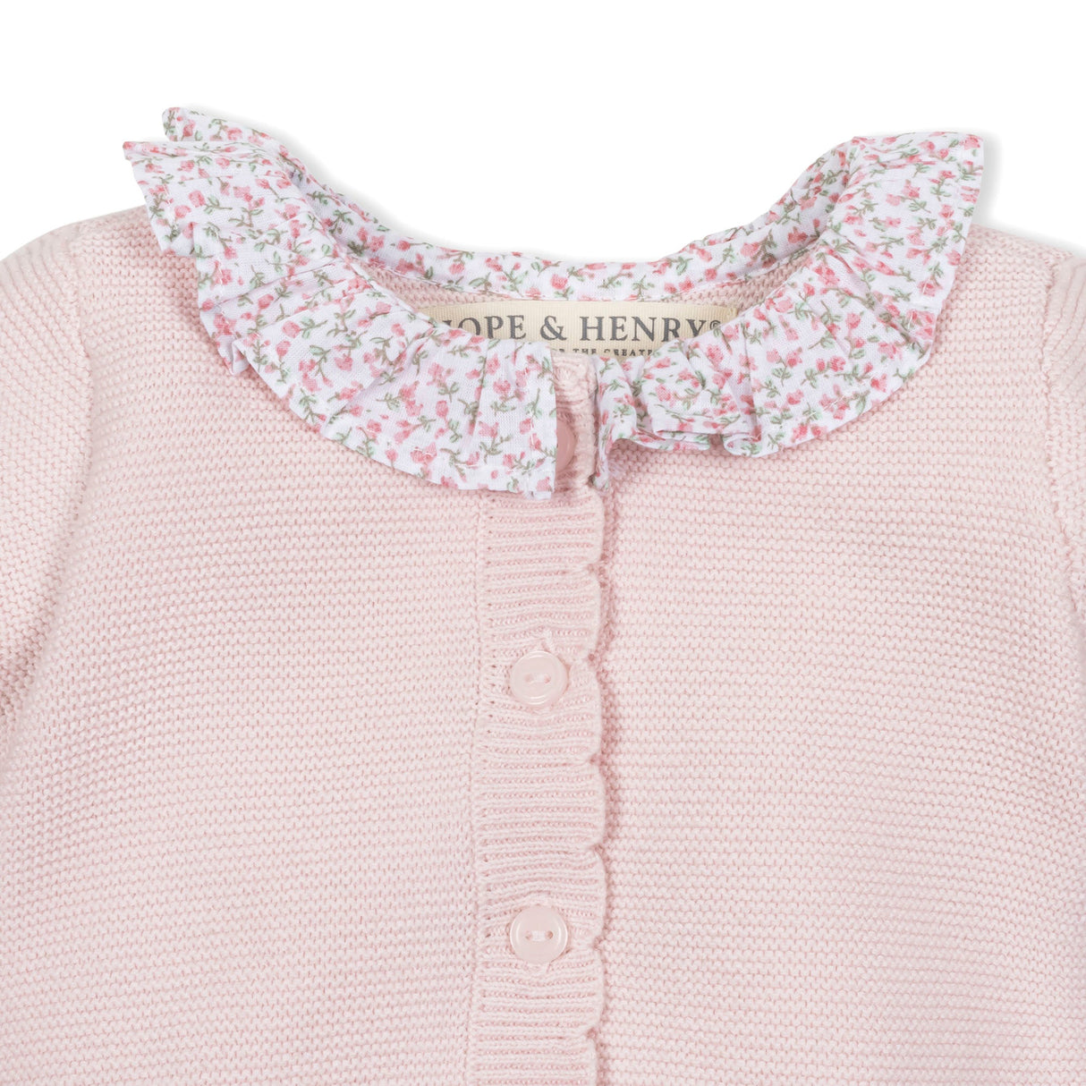 Organic Ruffle Collar Sweater Romper from Hope & Henry
