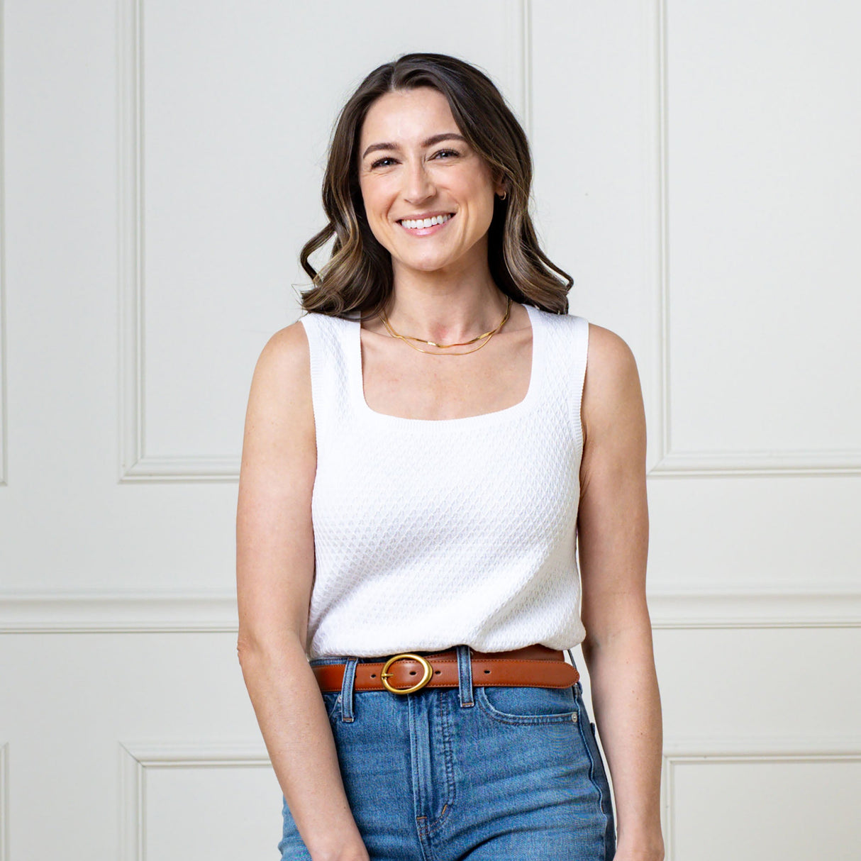 Organic Scoop Neck Sweater Tank from Hope & Henry
