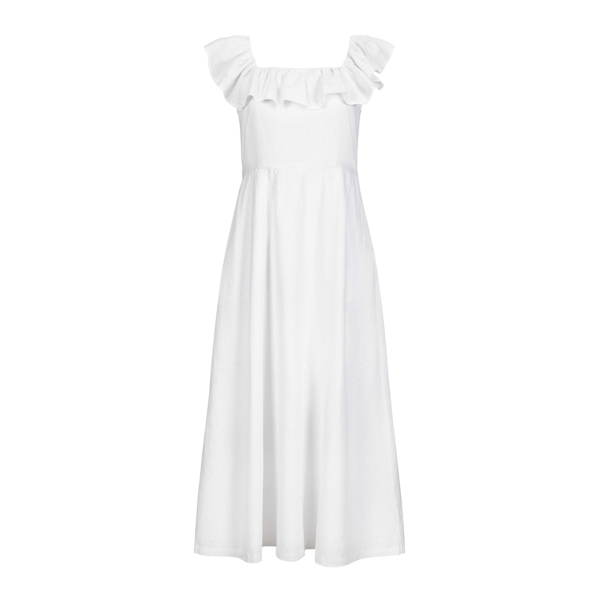 Linen Ruffle Collar Dress from Hope & Henry