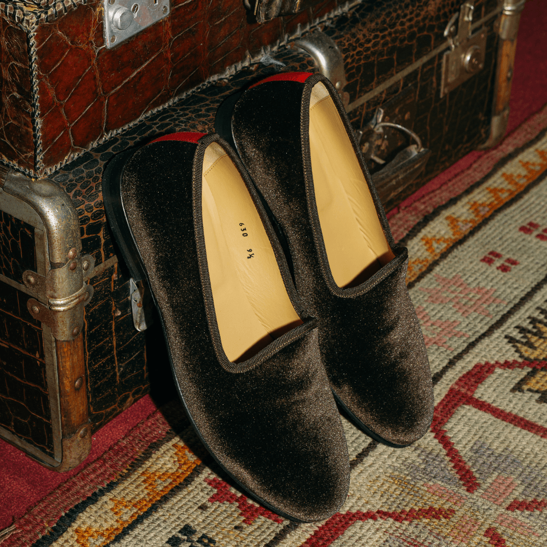 Men's Brown Velvet Slipper II from Del Toro Shoes