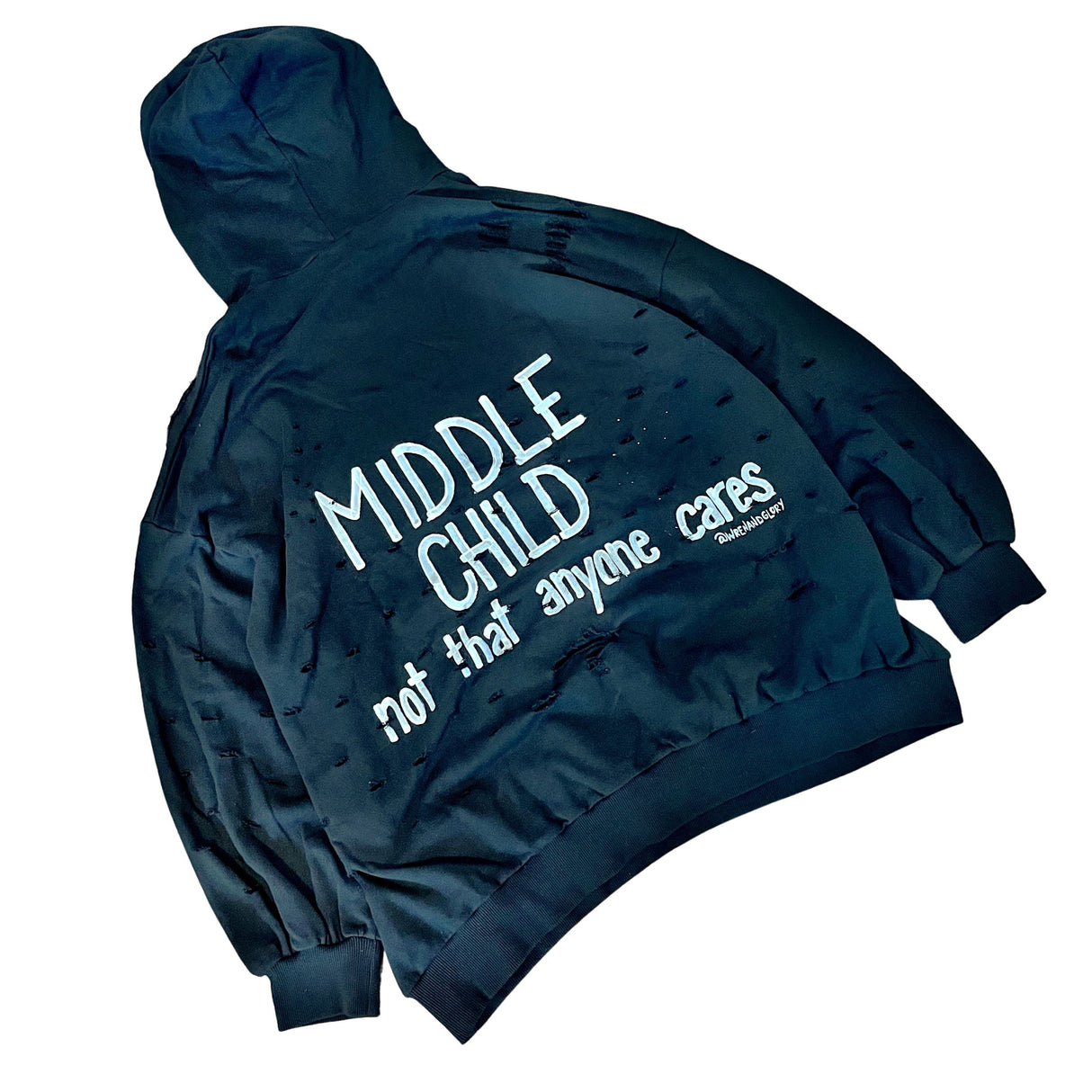 'MIDDLE' PAINTED HOODIE from Wren + Glory