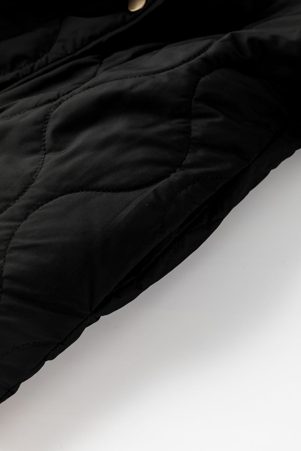 Black Snap Button Furry Reversible Coat From MsDressly