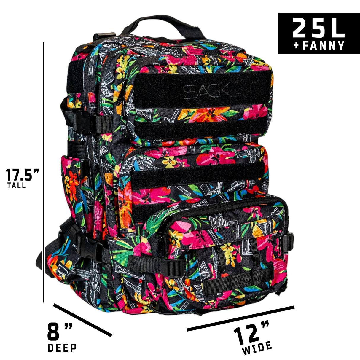 25L Sack™ Original All-Day Molle Backpack with Pouch from Combat Iron Apparel