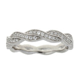 Cubic Zirconium Wedding Band Ring Sterling Silver from Bids.com