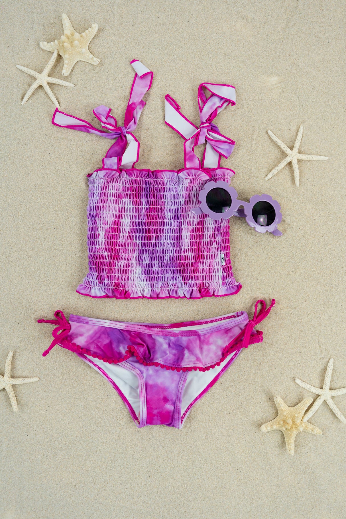CANDY CLOUDS DREAM SMOCKED TWO PIECE SWIM SUIT from DREAM BIG LITTLE CO