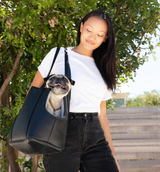 PupTote™ 3-in-1 Faux Leather Dog Carrier Bag - Black From Paw.com
