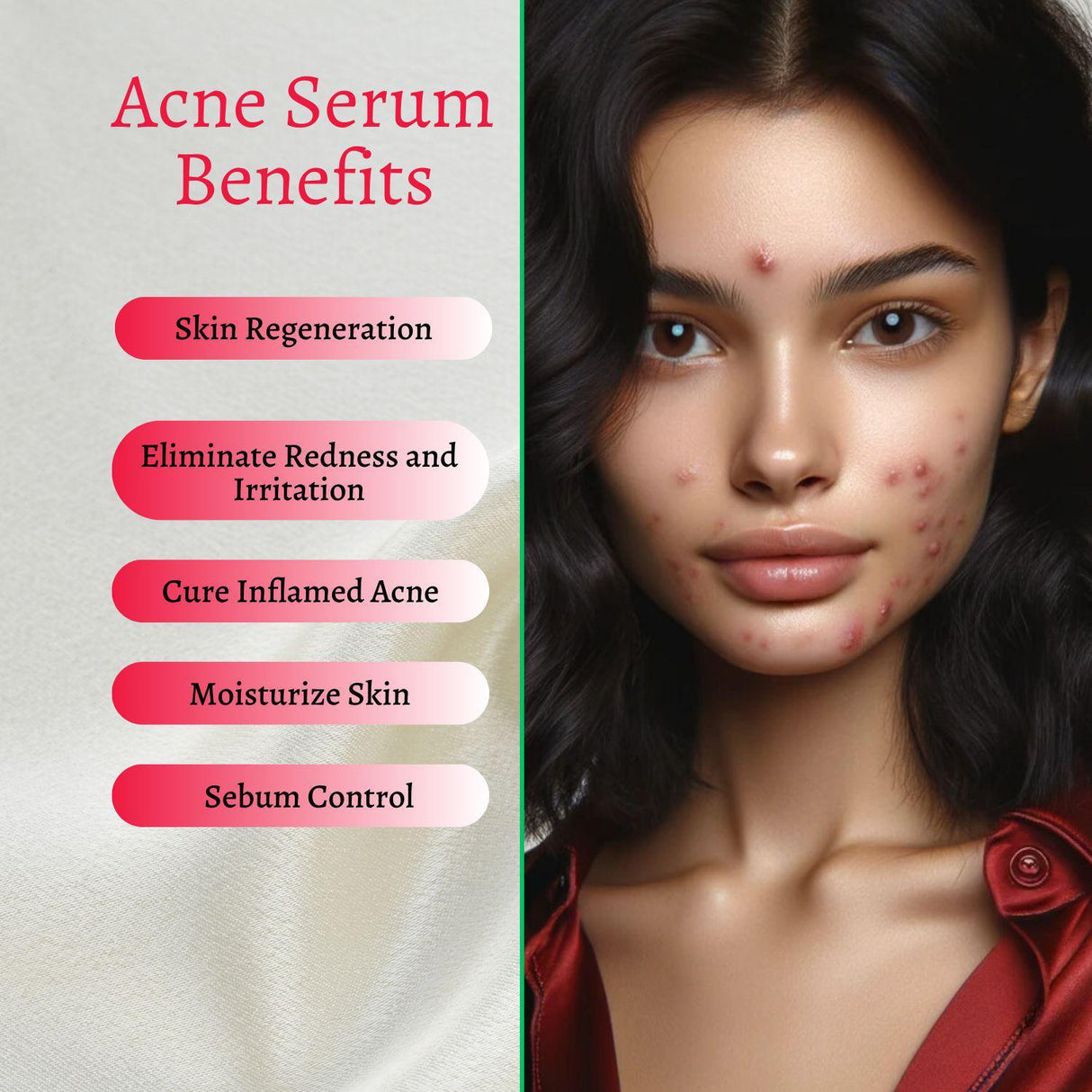 Acne Set: Cleanser, Toner, Serum, and Acid Peel from gymsegbë