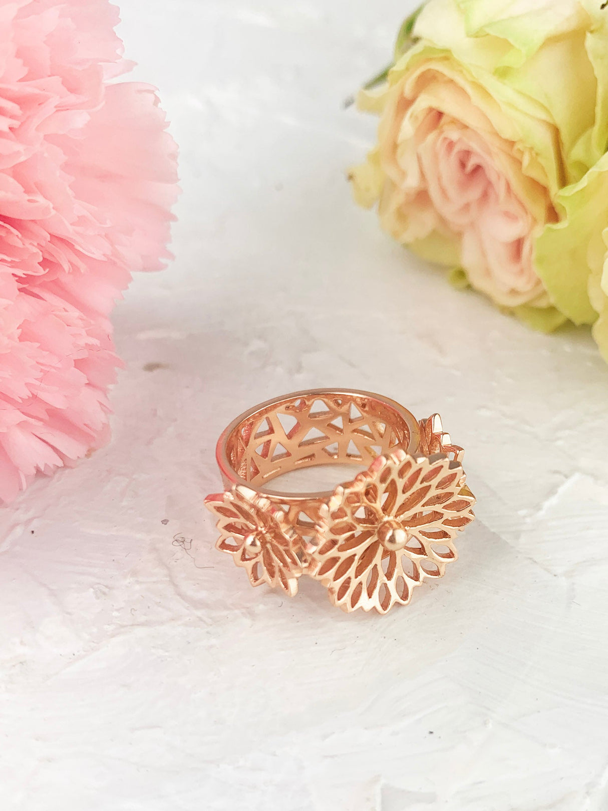 Big Bouquet Filigree Ring from Ash & Rose