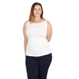 Natural Compact Boat Neck Tank | Soft White From Undersummers