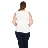 Natural Compact Boat Neck Tank | Soft White From Undersummers