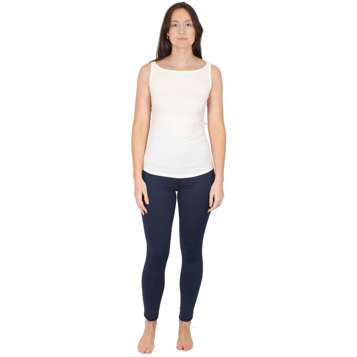Natural Compact Boat Neck Tank | Soft White From Undersummers