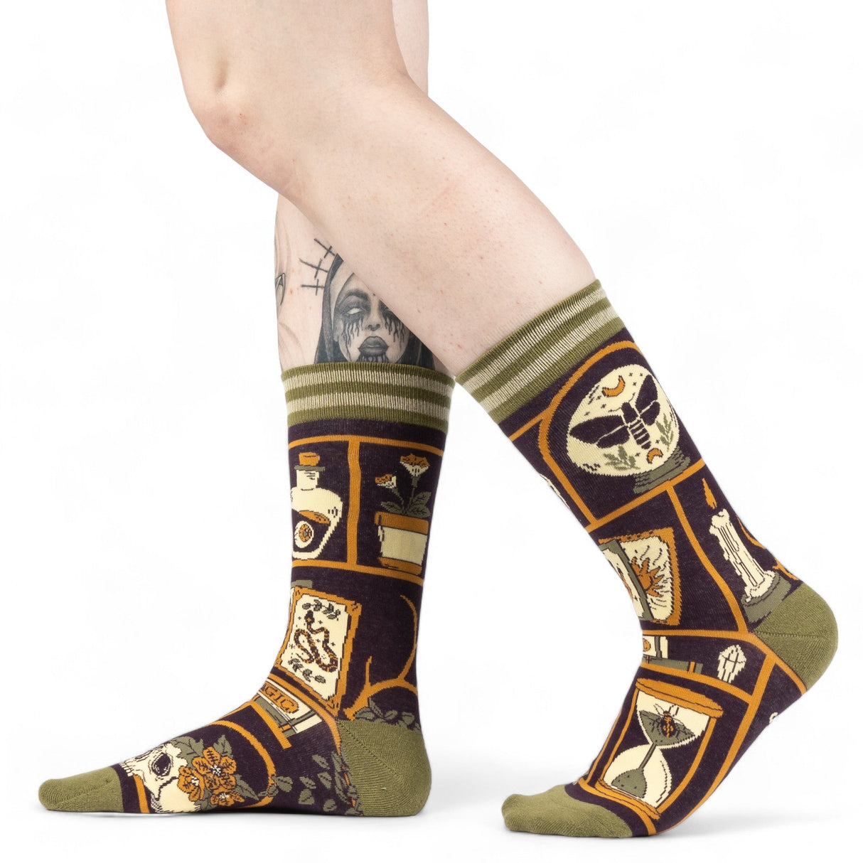 Cabinet of Curiosities Crew Socks from FootClothes