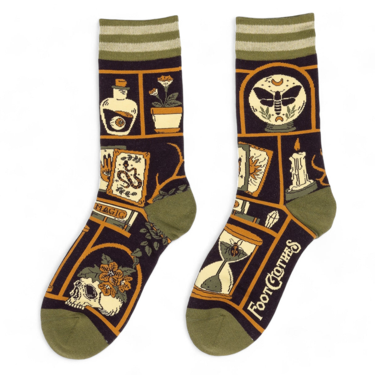 Cabinet of Curiosities Crew Socks from FootClothes