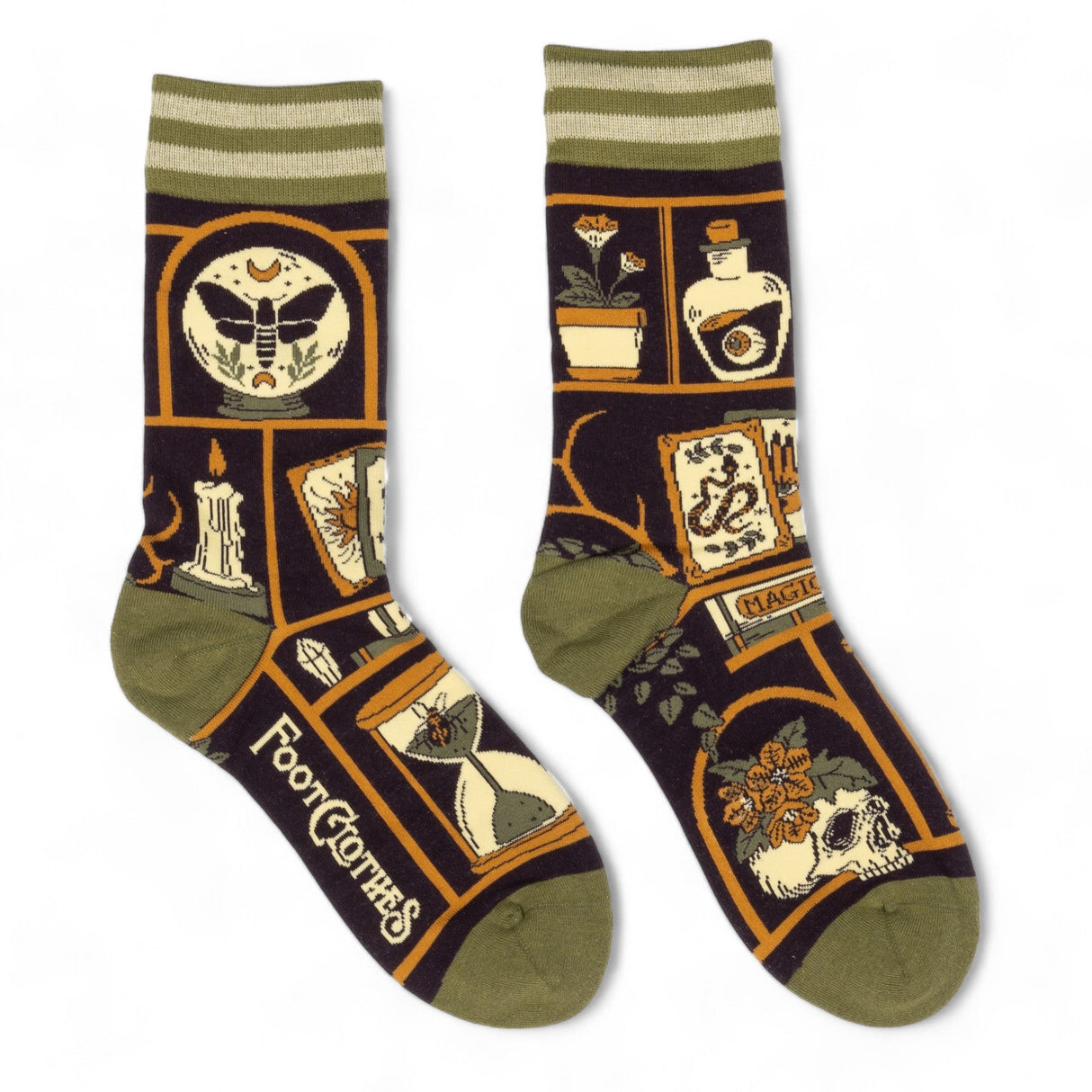 Cabinet of Curiosities Crew Socks from FootClothes