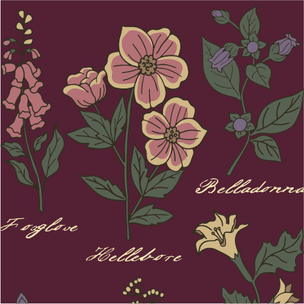 Baneful Botany Crew Socks from FootClothes