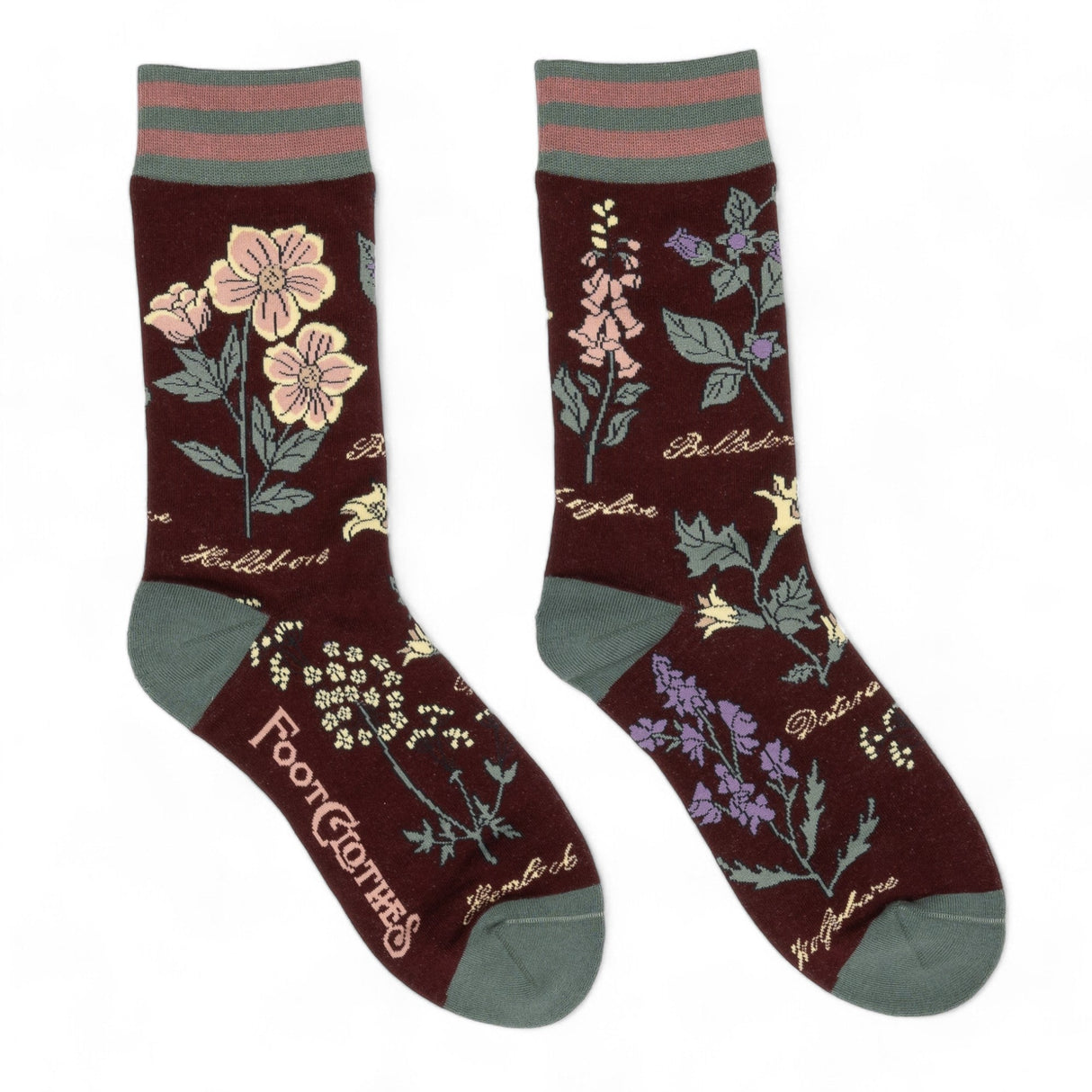 Baneful Botany Crew Socks from FootClothes
